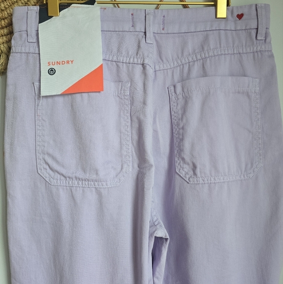 SUNDRY, New, Revolve High Waist Pleated Lavender Trouser Pants Womens Size 30 - Picture 8 of 13